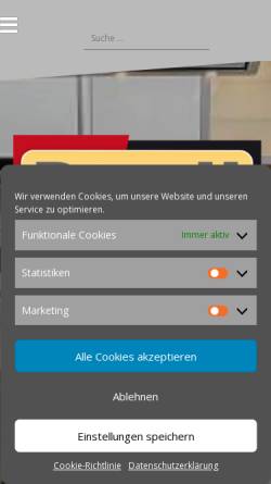 Vorschau der mobilen Webseite www.resch-einbaukuechen.de, Resch Hausgeräte