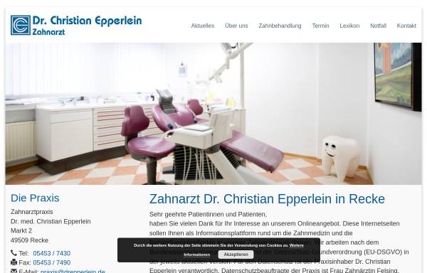 Vorschau von dr-epperlein.de, Zahnarzt Dr. Christian Epperlein