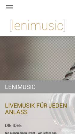 Vorschau der mobilen Webseite www.lenimusic.ch, Lenimusic