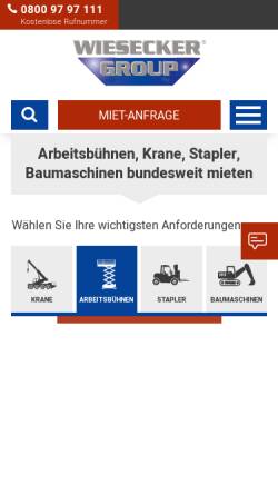 Vorschau der mobilen Webseite www.rentlift.de, Wiesecker Group