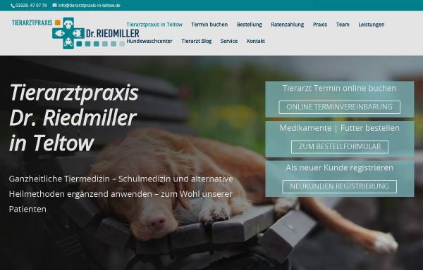 Vorschau von www.tierarztpraxis-in-teltow.de, Tierarztpraxis Dr. Riedmiller, Dr. Pollmann, Teltow