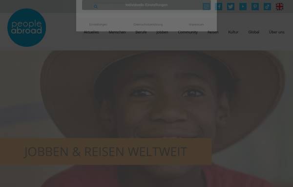 Vorschau von www.menschen-international.de, Menschen International - Portal zum Thema Auslandserfahrung