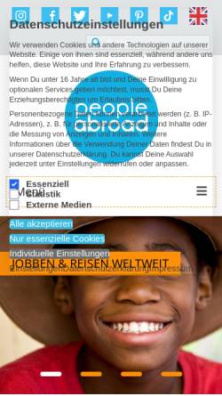 Vorschau der mobilen Webseite www.menschen-international.de, Menschen International - Portal zum Thema Auslandserfahrung