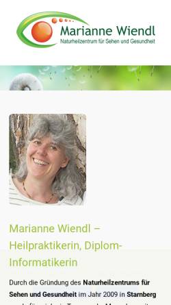 Vorschau der mobilen Webseite www.mariannewiendl.de, Marianne Wiendl, Heilpraktikerin