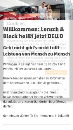 Vorschau der mobilen Webseite www.lensch-bleck.de, Lensch & Bleck GmbH