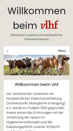 Vorschau der mobilen Webseite www.biofleischhandwerk.de, Verband der Landwirte mit handwerklicher Fleischverarbeitung