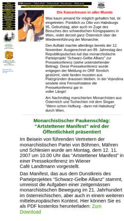 Vorschau der mobilen Webseite schwarzgelbesforum.monarchisten.org, Schwarz-Gelbe Forum