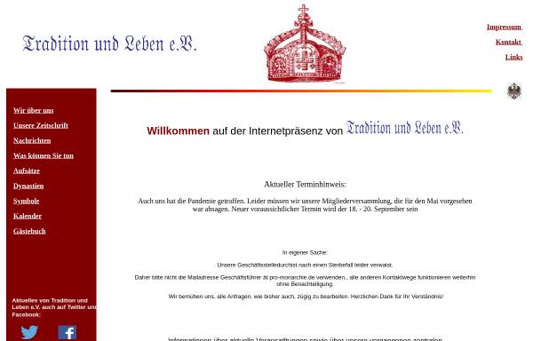 Vorschau von www.promonarchie.de, Tradition und Leben e.V.