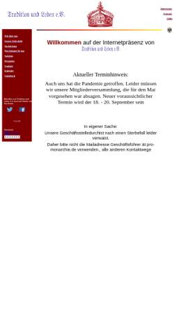 Vorschau der mobilen Webseite www.promonarchie.de, Tradition und Leben e.V.
