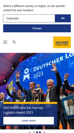 Vorschau der mobilen Webseite www.dachser.com, Dachser GmbH und Co. KG