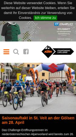 Vorschau der mobilen Webseite www.mountainbike-challenge.at, Mountainbike Challenge Österreich