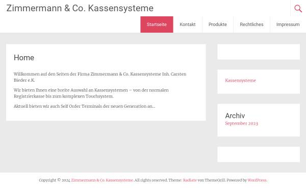 Vorschau von zimmermannco.de, Zimmermann und Co Registrierkassen