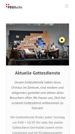 Vorschau der mobilen Webseite www.fegbuchs.ch, Freie Evangelische Gemeinde Buchs SG