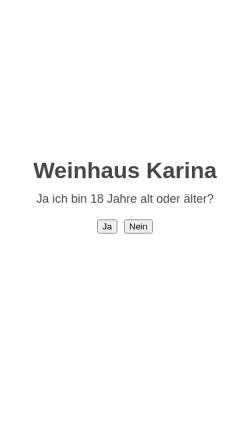 Vorschau der mobilen Webseite www.weinhaus-karina.de, Haus Karina