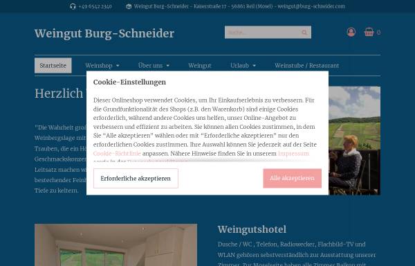 Vorschau von www.burg-schneider.de, Wein-und Sektgut Burg-Schneider
