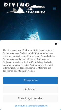 Vorschau der mobilen Webseite www.aqua-mallorca-diving.com, Dragonera Divers