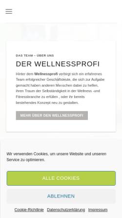 Vorschau der mobilen Webseite www.derwellnessprofi.de, Der Wellnessprofi Ltd.