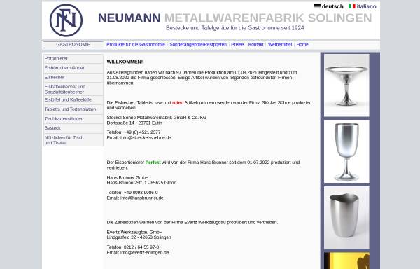 Vorschau von fritz-neumann.de, Neumann Metallwarenfabrik