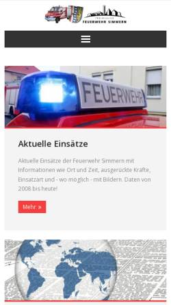 Vorschau der mobilen Webseite ffw-simmern-ww.de, Freiwillige Feuerwehr Simmern/Westerwald