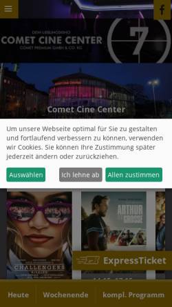 Vorschau der mobilen Webseite www.comet-cine-center.de, Comet Cine Center
