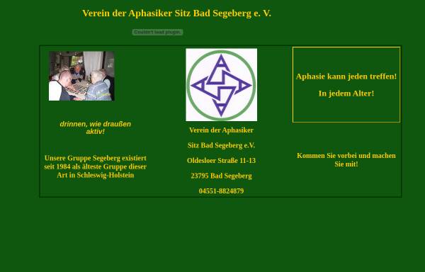 Vorschau von www.aphasie-segeberg.de, Verein der Aphasiker Sitz Bad Segeberg e.V.