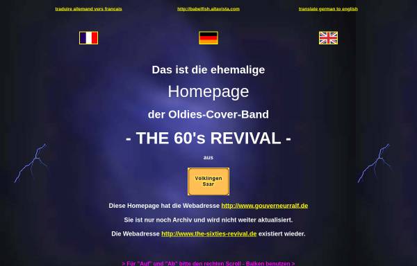Vorschau von www.gouverneurralf.de, The 60's Revival Oldies Cover Band