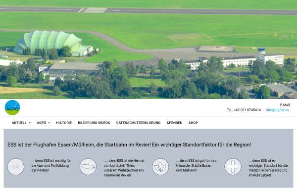 Vorschau von www.agfoe.eu, Arbeitsgemeinschaft Flughafen und Ökologie Essen/Mülheim e.V. (AGFÖ)
