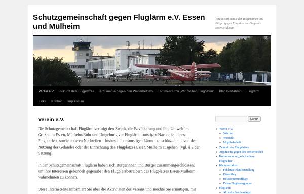 Vorschau von www.sgf-emh.de, Schutzgemeinschaft Fluglärm e.V. Essen / Mülheim