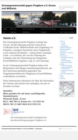 Vorschau der mobilen Webseite www.sgf-emh.de, Schutzgemeinschaft Fluglärm e.V. Essen / Mülheim