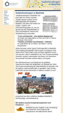 Vorschau der mobilen Webseite www.stadterkundungen-bielefeld.de, Stadterkundungen in Bielefeld: 