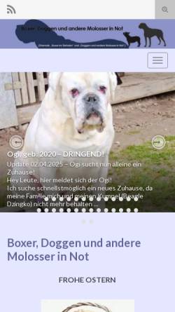 Vorschau der mobilen Webseite www.boxer-im-tierheim.de, Boxer im Tierheim