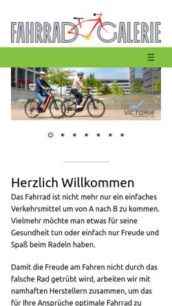 Vorschau der mobilen Webseite www.fahrradgalerie.de, Fahrrad Galerie GmbH
