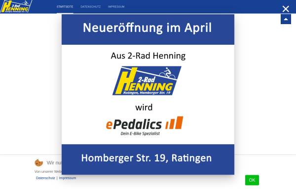 Vorschau von www.2rad-henning.de, 2Rad Henning