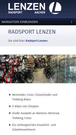 Vorschau der mobilen Webseite www.radsport-lenzen.de, Radsport Lenzen