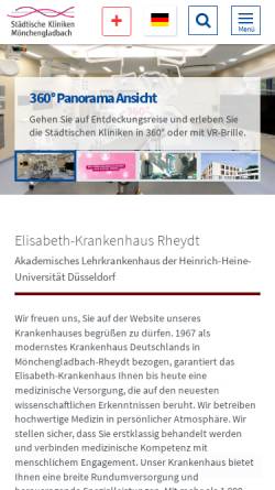 Vorschau der mobilen Webseite www.sk-mg.de, Elisabeth Krankenhaus