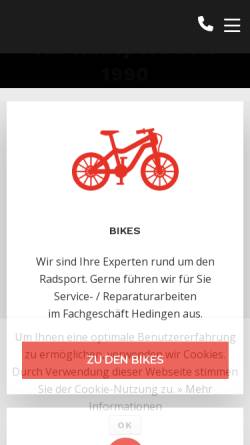 Vorschau der mobilen Webseite www.2rad.ch, Obrist Radsport AG