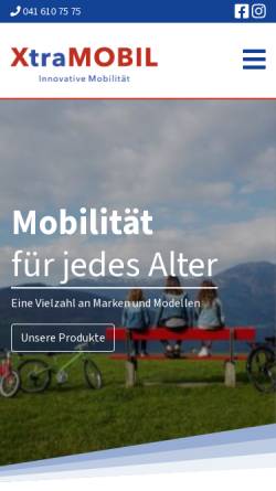 Vorschau der mobilen Webseite www.xtramobil.ch, XtraMOBIL