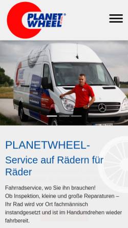 Vorschau der mobilen Webseite www.planetwheel.de, PlanetWheel