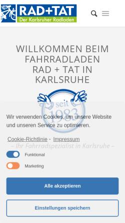 Vorschau der mobilen Webseite radundtat.net, Rad und Tat