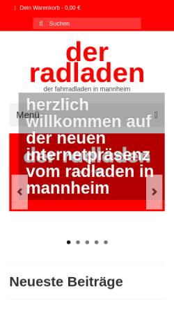Vorschau der mobilen Webseite www.der-radladen-mannheim.de, Der Radladen Mannheim
