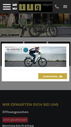 Vorschau der mobilen Webseite www.radsport-ilg.de, Radsport Ilg