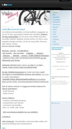 Vorschau der mobilen Webseite www.velo-tuning.de, Velo-Tuning