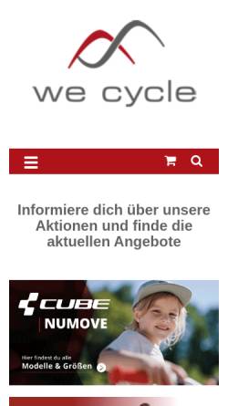 Vorschau der mobilen Webseite www.wecycle.de, Bike Sport Hauf
