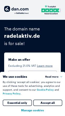 Vorschau der mobilen Webseite www.radelaktiv.de, Radelaktiv