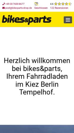 Vorschau der mobilen Webseite www.bike-parts-shop.de, Bikes & Parts