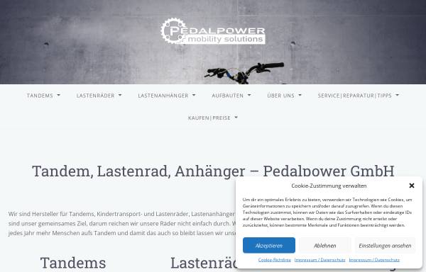 Vorschau von www.pedalpower.de, Pedal Power Berlin GBR