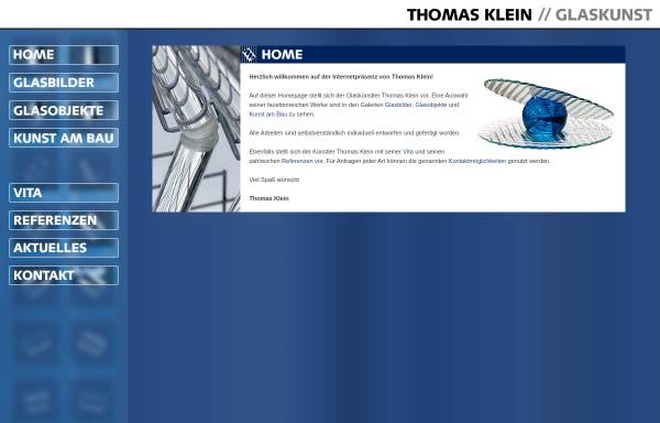 Vorschau von www.glaskunst-klein.de, Thomas Klein - Glaskunst