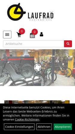 Vorschau der mobilen Webseite www.laufrad.com, Laufrad Racing Bikes