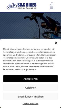 Vorschau der mobilen Webseite www.sunds-bikes.de, S & S Bikes und Skates
