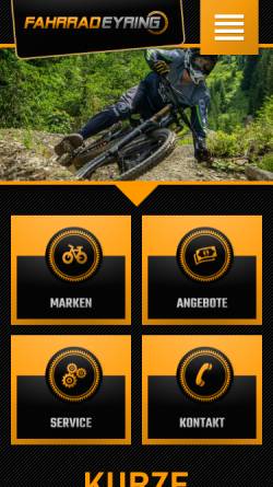 Vorschau der mobilen Webseite fahrradhaus-eyring.de, Fahrradhaus Eyring